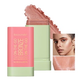 Hulyfw Cream Contour Stick,Versatile Bronzer Facial Contouring Stick,Long Lasting Highlighter Waterproof Facial Shaping,Buildable Highlight Contour Makeup Natural Radiant Look,01 Warm Glow