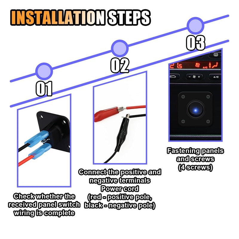 1 Gang Rocker Toggle Switch Panel, DC 12V 20A Waterproof