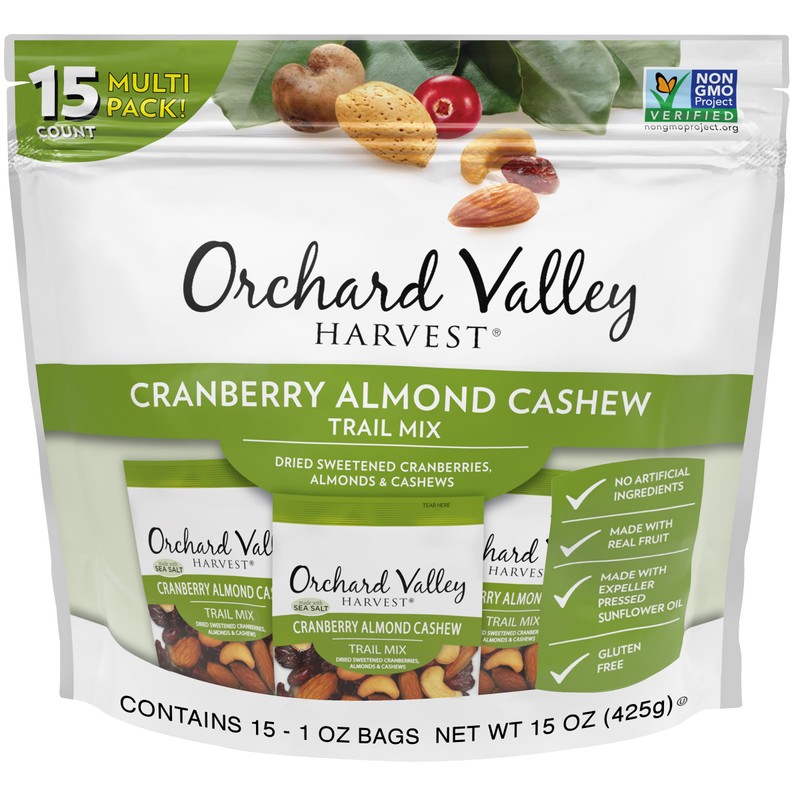 Orchard Valley Harvest Cranberry Almond Cashew Trail Mix, 1 Ounce