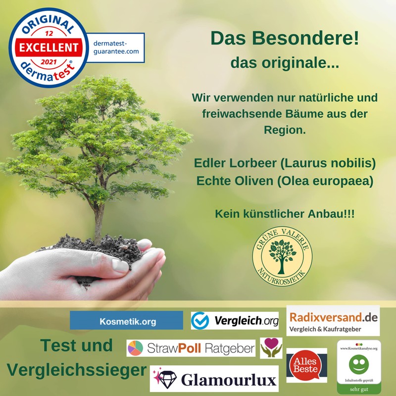 Grüne Valerie® Original Aleppo Seife Set 2 x 200g (400g)