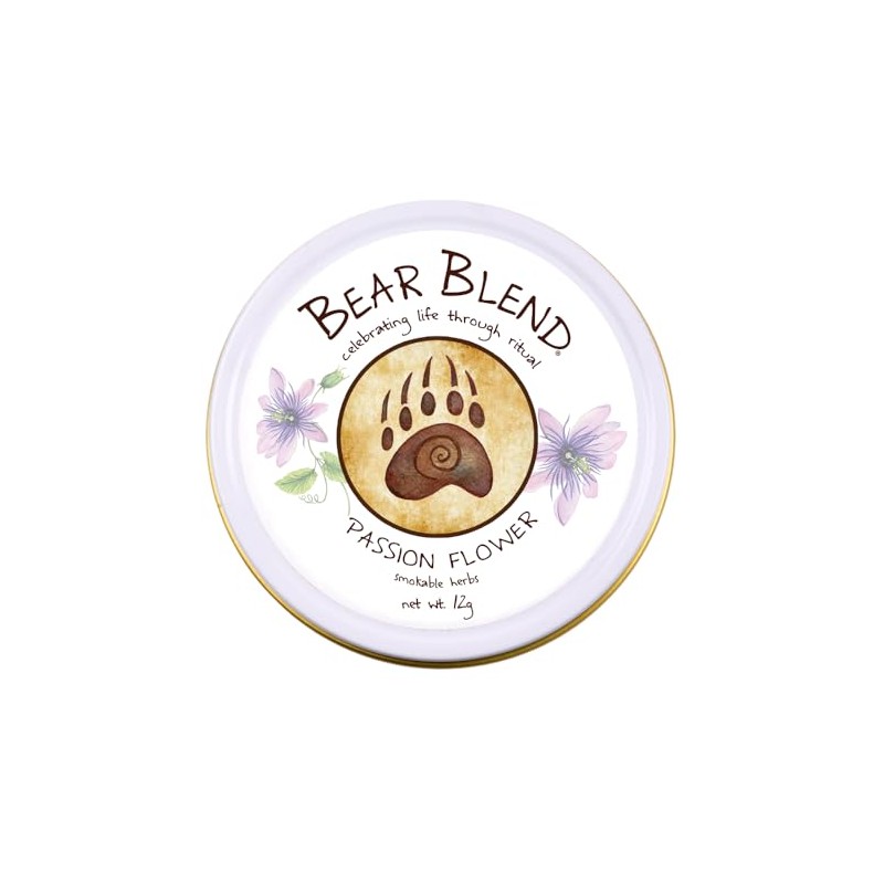 Bear Blend Organics Passion Flower Smokable Herbs, Passiflora Incarnata, 12g
