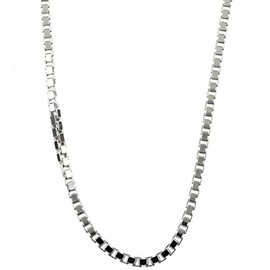 Unisex 2mm 925 stamped silver plated box chain necklace, different sizes (22inch / 55cm)