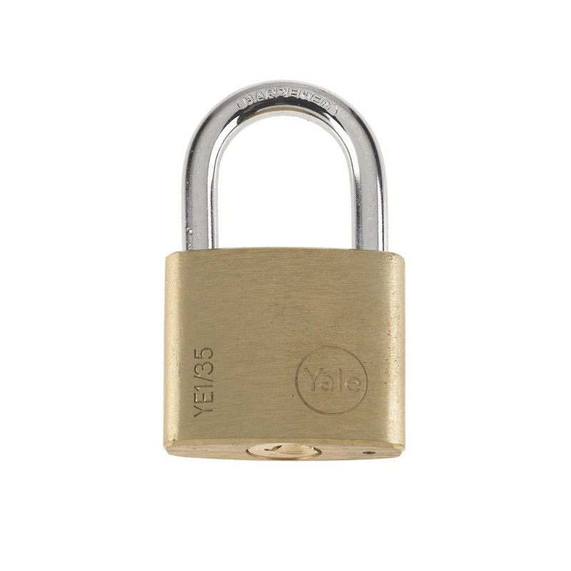 Yale YE1/120/1 Brass Padlock, Brass, 35/35 mm