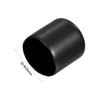 sourcing map 20pcs Round Rubber End Caps 1"(25mm) Black Vinyl