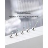 OUFER 2Pcs Nose Studs, G23 Solid Titanium 20G Flat Back
