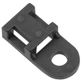 TOP-VIGOR Nylon-Kabelbinder-Halterung, 19,6 mm x 9,5 mm x 5 mm, Sattelbefestigung, Kabelbinder, verstellbarer Kabelbinderhalter mit Schrauben und Bändern für Draht- und Kabelordnung, Schwarz, 100
