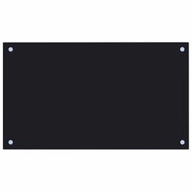 vidaXL Kitchen Backsplash in Elegant Black, 27.6"x15.7" Tempered Glass, Scratch-Resistant, Heat-Proof, Easy-to-Mount and Clean