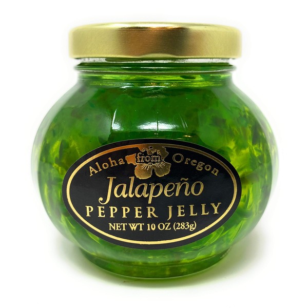 Aloha From Oregon Jalapeno Pepper Jelly in a 10 Ounce Glass Jar