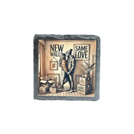 New Walls Same Love Slate Coaster Romantic Couple Moving In Home Decor Gift (slco-kf25-4750)