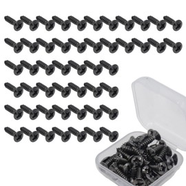 CashBeat 50-Pack Guitar/Bass Pickguard Screws - Light Black Mounting Hardware Set, Fit for Fender Strat/Tele & Gibson Les Paul/SG