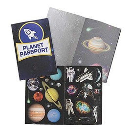 Outer Space Passport Sticker Book (12 Books with 10 Pages Each) Pretend Passport for Kids and Classroom Activities