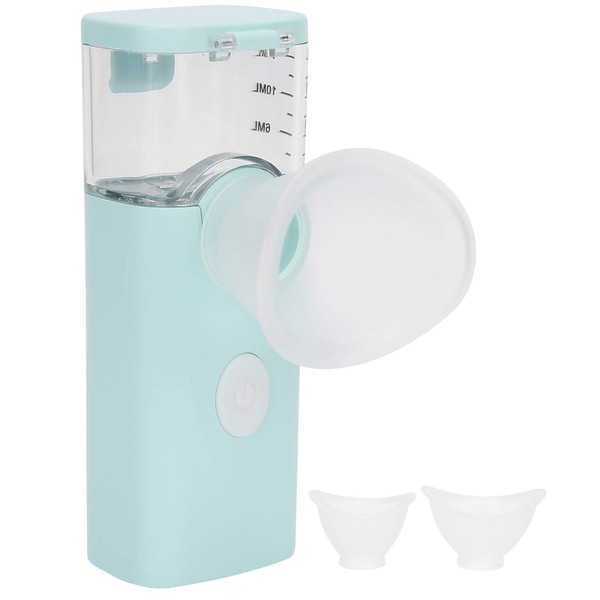 Nano Mist Sprayer for Face Eye, 2-in-1 Cool Steamer Hydrating Mist Spraye Mini Face Humidifier Mobile Phone Vaporiser Nebulizer Atomiser for Eye Care (Blue)
