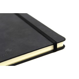 Silvine A5 Executive Soft Feel Notebook Black. 160 Pages (80 Sheets) Ruled 7mm feint. Ref 197BK (148 x 212mm), 391133