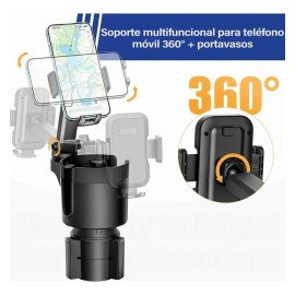 . Portavasos Telescópico Autoportante 2 En 1 Para...