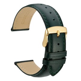 [WOCCI] Leather Watch Band 14mm, 16, 18, 19, 20, 21, 22, 23, 24mm, Vintage Leather Watch Band, Gold Buckle, Leather