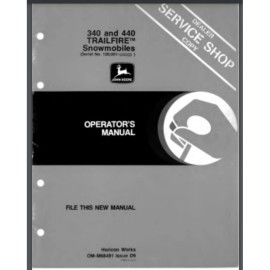 John Deere 1980 John Deere 340 & 440 TRAILFIRE Snowmobile Owner Service Manual 42 pages
