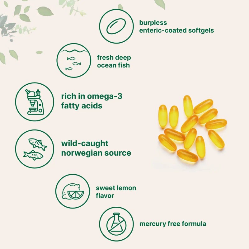 Omega 3 Fish Oil Dha Supplements 1000mg With Epa 500mg,