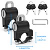 FORYNXHWIN Helmet Lock, 2Pcs Universal Motorcycle Handlebars Security Lock, Key