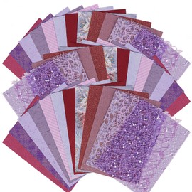 39 Pcs Scrapbook Paper, A5 Textured Scrapbook Paper & Mesh Fabric Scrapbook Supplies Assorted Set, Suitable for Junk Journals, Collages, Bullet Journals, DIY Crafts, Decorative Paper, 8.3 x 5.8 Inch