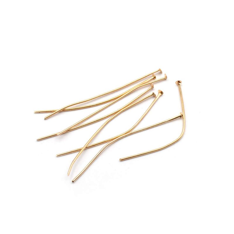 Vintageparts Rivet Pins in Light Gold 50 mm Pack of