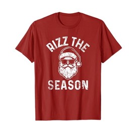 Rizz The Season Funny Christmas Rizzmas Santa Claus Rizzler T-Shirt