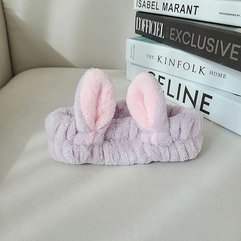 Superpalarama Rabbit Microfiber Wash Hairband Purple