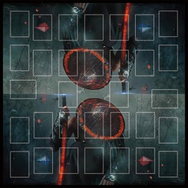 RoseAuroma Duel Playmat 2-Players TCG CCG Trading Card Rubber Game Mat + Free Bag 60*60*0.2 cm（Killer）