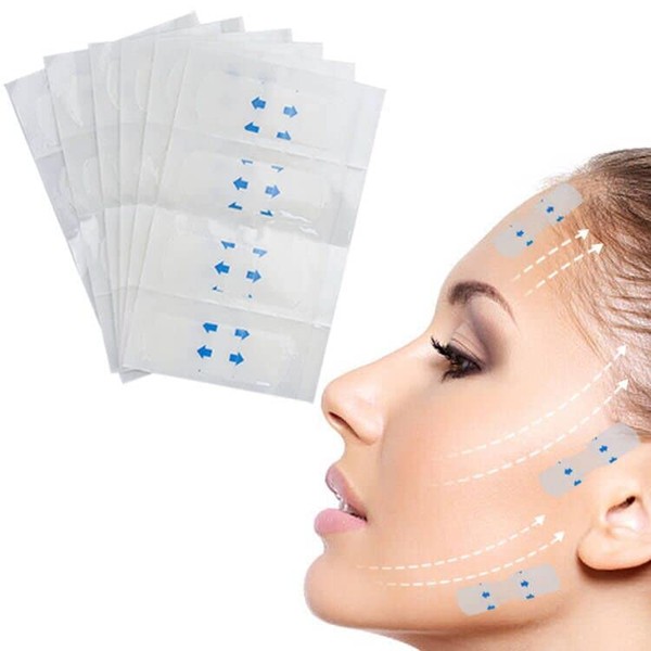 Locisne Facelifting Stickers, Facelifting Tape, Invisible Thin Face Stickers, V-Shaped Facelifting Tape, Makeup Facelifting Tools for Face Pack of 200