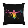 Synchronized Swimming Colorsplash Team Artistic Swim Throw Pillow