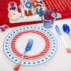 THALIA 180pcs 4th of July Plastic Plates - Red White