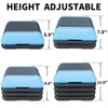 SPOFLYINN 16"x16" Adjustable Exercise Steps With 4 Risers, Height-Adjustable Exercise