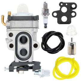 130BT Carburetor Kit for Husqvarna 130BT/530BT Backpack Leaf Blower Parts & RedMax EBZ3050RH/EBZ3000RHCA /504116101– Includes Spark Plug, Primer Bulb, Fuel Line & Filter