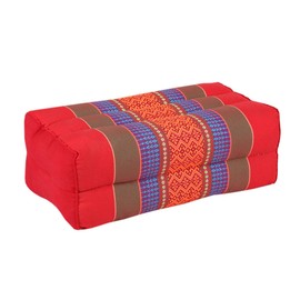 ANADEO YogaProducts Standard - Standard Zafu Yoga and Meditation Cushion - 100% Natural High Density Kapok - Comfort and Firmness - Sitting Stability - Red Orange - X1