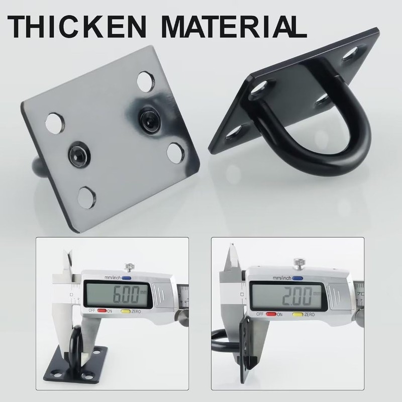 Mooche 8PCS Pad Eye Plate Suspension Ceiling Hook, Stainless Steel