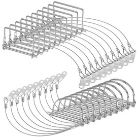 20 Pcs Trailer Coupler Pin Round Wire Shaft Locking Pin 2-3/4" x 1/4" Heavy Duty Square Safety Coupler Pin with Steel Quick Release Ring for Farm Trailers Wagons Towing, Lawn and Hitches,2 Style