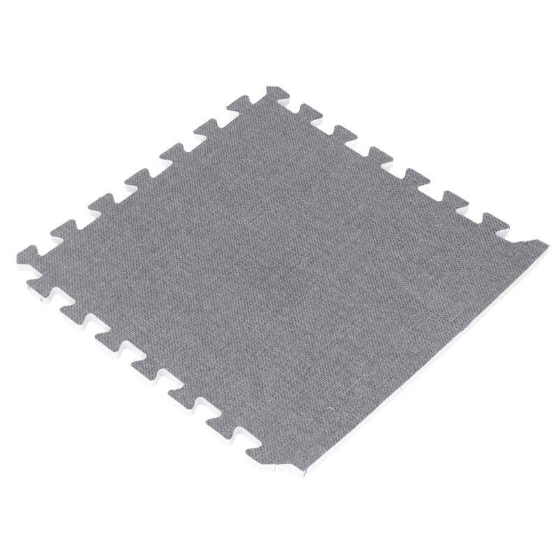 10pcs Cotton Linen Interlocking Carpet Tiles Anti Slip Floor Protection