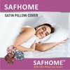 Safhome Satin Silk Pillowcase for Hair and Skin (Standard Black,