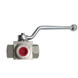 NKAIKE Hydraulic High Pressure Shut-Off Ball Valve 3 Way 3/8 Inch NPT 7250 PSI KHB Hydraulic Valve