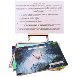 31 Day Mindfulness Challenge Cards with Wooden Easel (Month Two!) - Take One a Day for a Month of Mindfulness - Great Stocking Filler or Secret Santa Gift