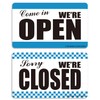 Open Closed Sign (02nd Blue Checkerboard)