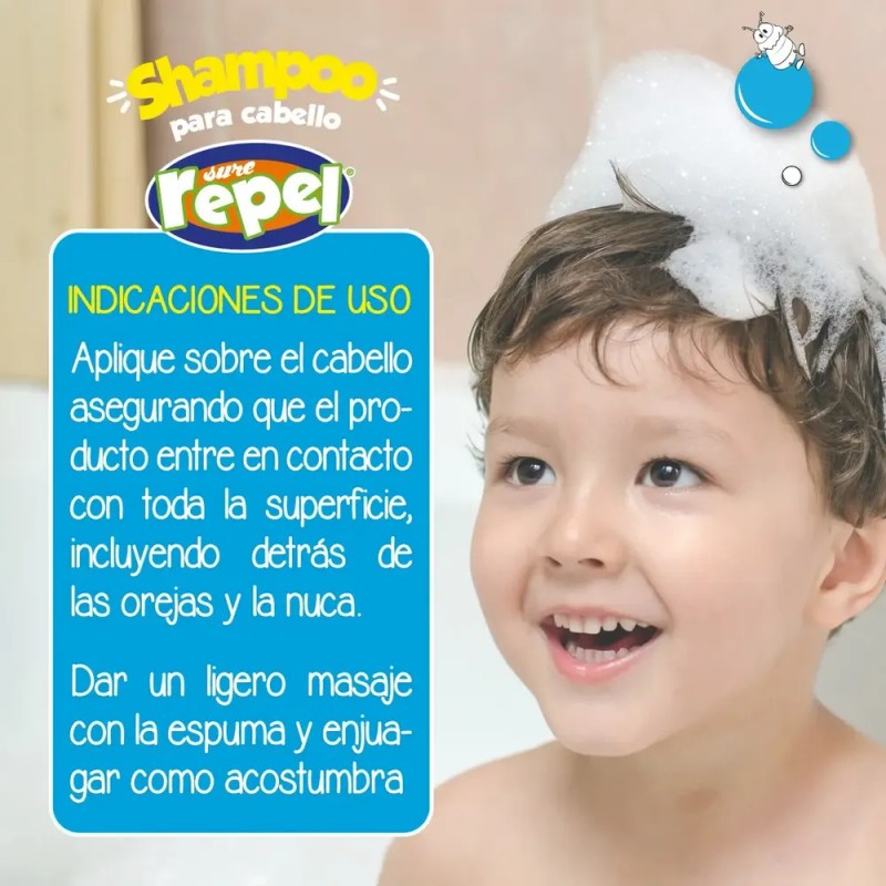 Shampoo Antipiojos Sure Repel Aceite De Árbol De Té Pack2