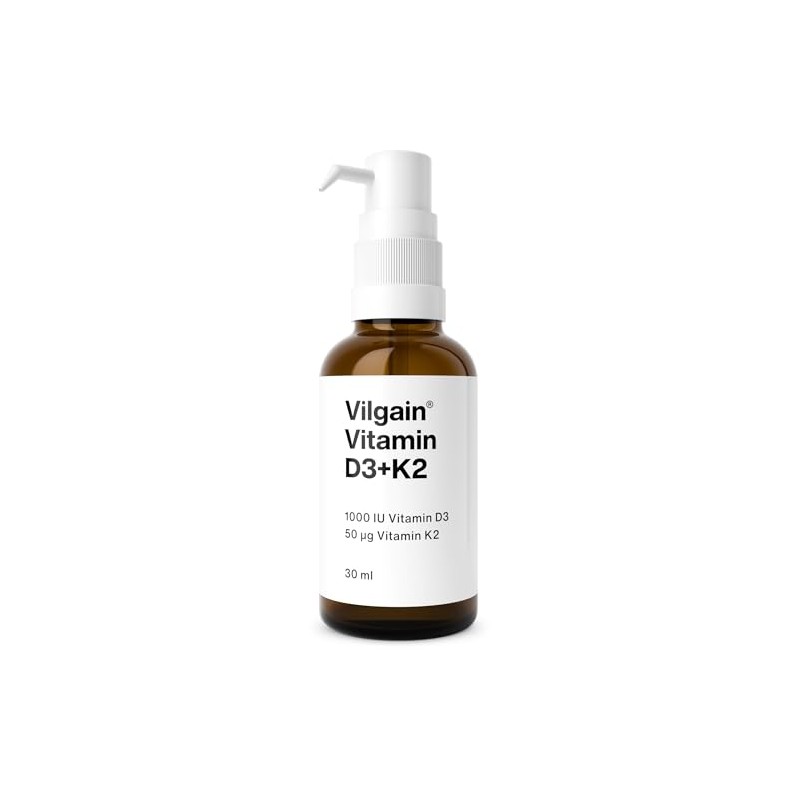 Vilgain Vitamin D3+K2 Drops – Vegan Liquid Formula for Bone