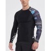 LAFROI Men's Long-Sleeved UPF 50+ Compression Shirt, Rash Guard, CLYYB