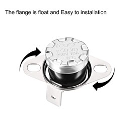 uxcell KSD301 Thermostat 90°C/194°F 10A N.C Adjust Snap Disc Temperature Switch for Microwave,Oven,Coffee Maker 2pcs,Bakelite Material
