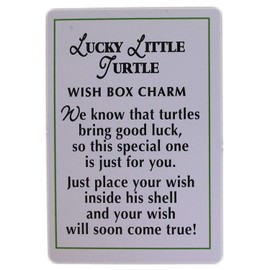 Ganz Lucky Little Turtle Wish Box Charm With Story Card!
