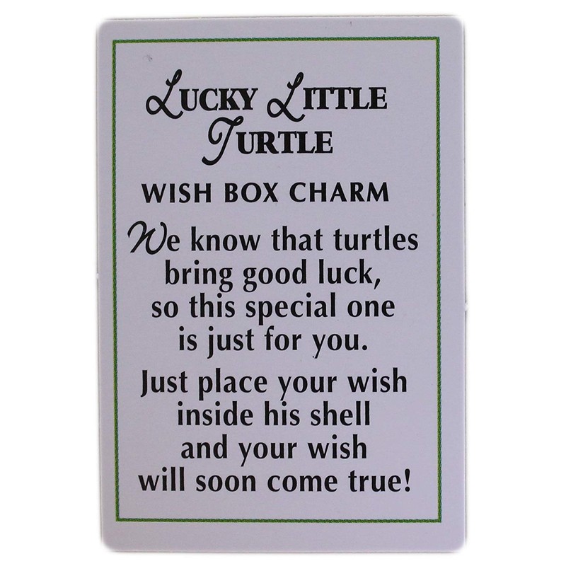 Ganz Lucky Little Turtle Wish Box Charm With Story Card!
