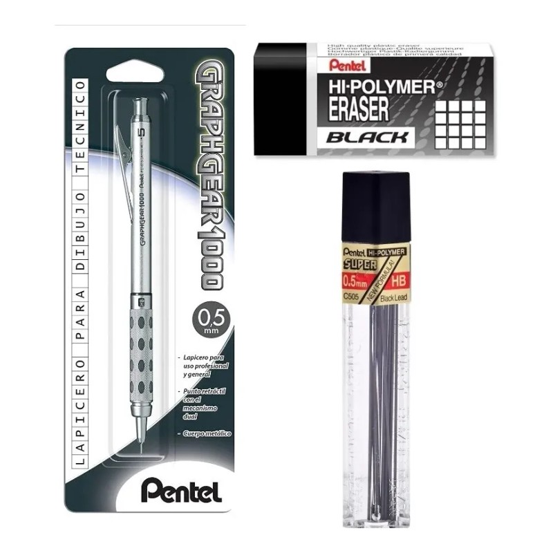 Portaminas/lapicero Pentel Graphgear 1000 0.5 Dibujo Tecnico