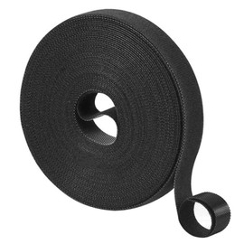 20 m Velcro Cable Ties, 20 mm Wide Cable Ties, Black Velcro Tape, Resealable Velcro Tape, Velcro Cable Ties for Cable Organiser, Cable Management, Velcro Cable Ties Velcro Tape, Black