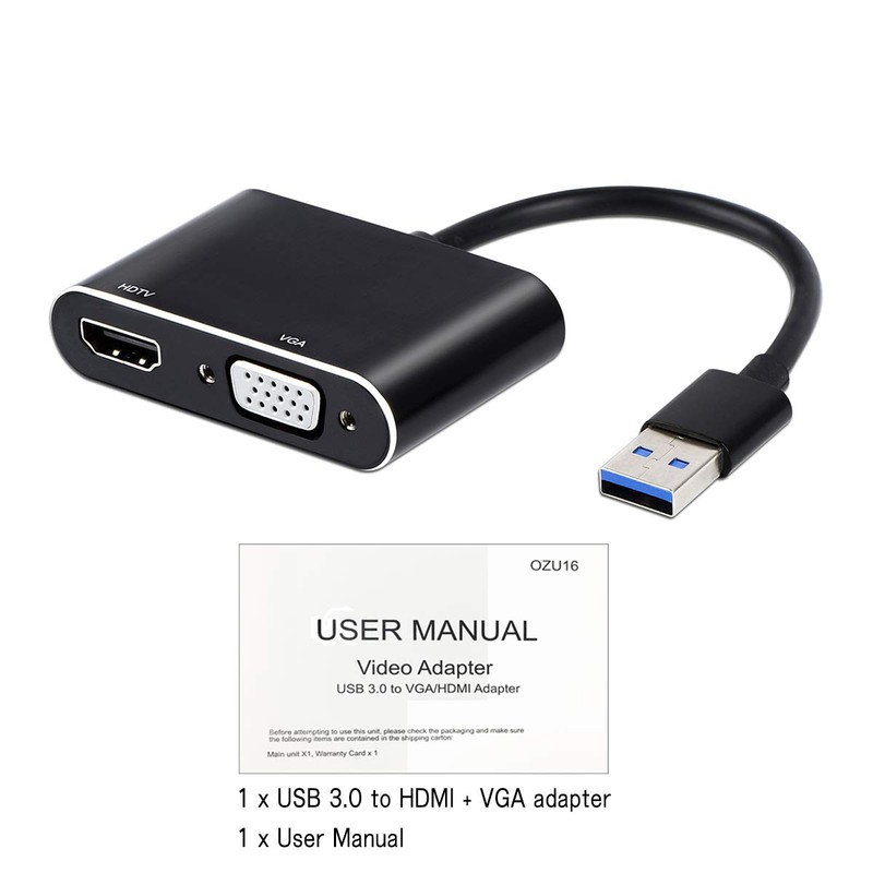 USB to HDMI VGA Adapter USB 3.0 to HDMI Converter