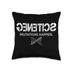 Genetics Mutations Happen Funny Science Gene Throw Pillow